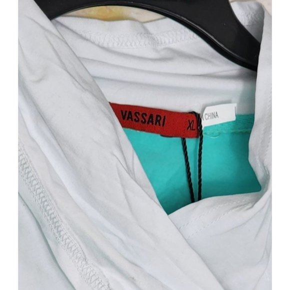 Rare Vassari Mint Green High Collar Short Sleeve Designer Button-Up Shirt - Picture 11 of 11